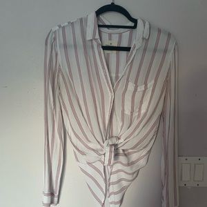American Eagle Button Up Striped Top